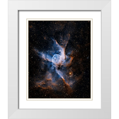 ThorS Helmet White Modern Wood Framed Art Print with Double Matting by Chander, Vikas
