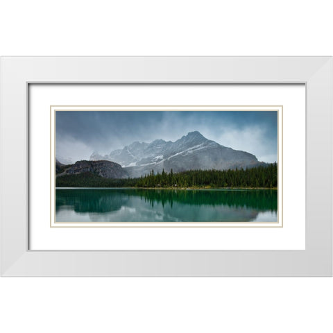 Lake O Hara White Modern Wood Framed Art Print with Double Matting by Lin, Ning