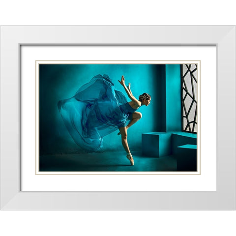 Tinkerbell White Modern Wood Framed Art Print with Double Matting by Muliani Hartojo, Angela
