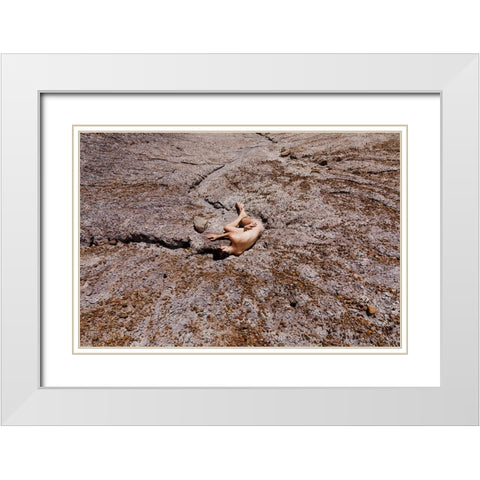A Journey Into Oneself White Modern Wood Framed Art Print with Double Matting by Shandelman, Amalya