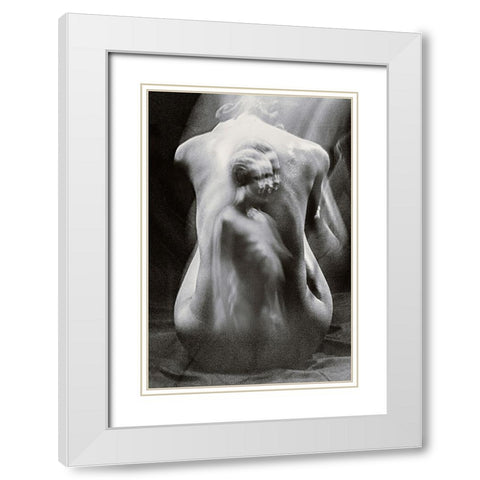 The Experiment White Modern Wood Framed Art Print with Double Matting by Bousca, Bogdan