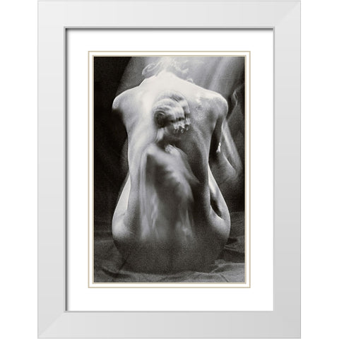 The Experiment White Modern Wood Framed Art Print with Double Matting by Bousca, Bogdan