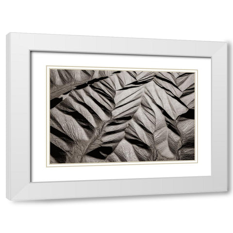 Bared land White Modern Wood Framed Art Print with Double Matting by Dou, Shenshen