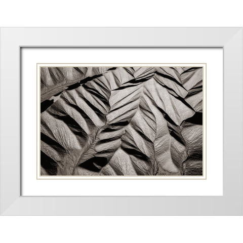 Bared land White Modern Wood Framed Art Print with Double Matting by Dou, Shenshen