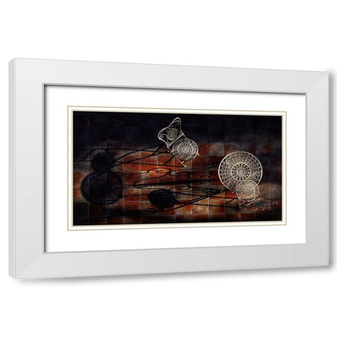 Bitter Sweet Simphony White Modern Wood Framed Art Print with Double Matting by Andreja