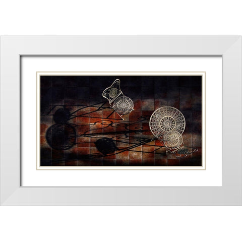 Bitter Sweet Simphony White Modern Wood Framed Art Print with Double Matting by Andreja