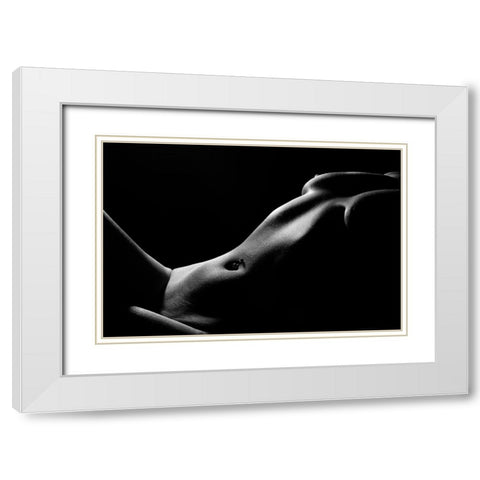 IM Yours White Modern Wood Framed Art Print with Double Matting by Popescu, Olivia