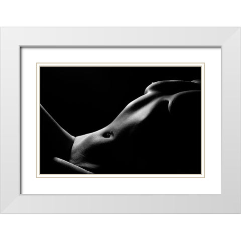 IM Yours White Modern Wood Framed Art Print with Double Matting by Popescu, Olivia