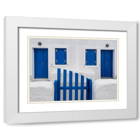 Greece White Modern Wood Framed Art Print with Double Matting by Auerbach, Markus
