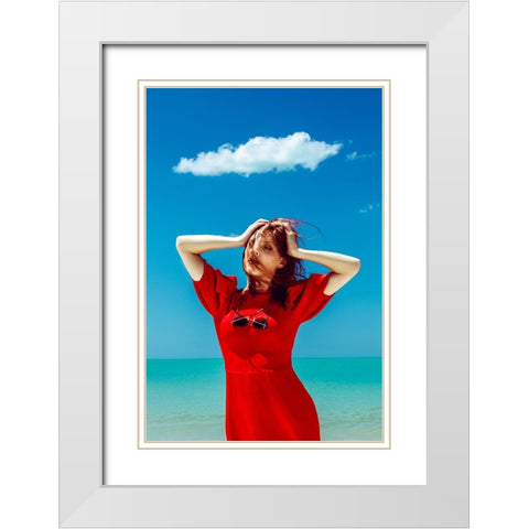 The Red Breeze White Modern Wood Framed Art Print with Double Matting by Bolgov (Axe), Ruslan