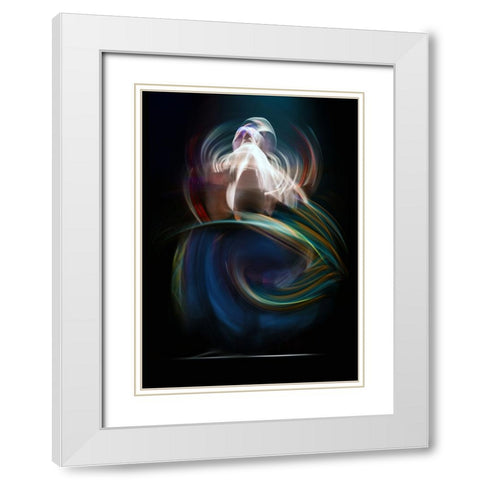 Deep Breath White Modern Wood Framed Art Print with Double Matting by Shawki, Mohamed