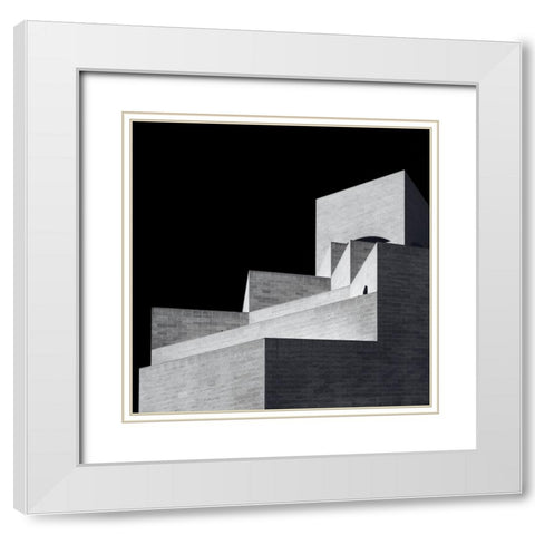 Museum Of Islamic Art White Modern Wood Framed Art Print with Double Matting by Alblowi, Ahmed