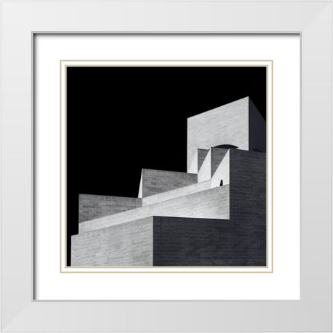 Museum Of Islamic Art White Modern Wood Framed Art Print with Double Matting by Alblowi, Ahmed