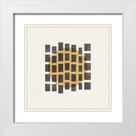 Paper Object No8 White Modern Wood Framed Art Print with Double Matting by The Miuus Studio