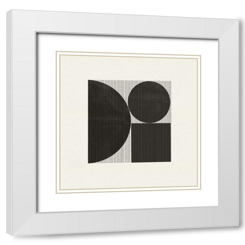 Paper Object No7 White Modern Wood Framed Art Print with Double Matting by The Miuus Studio