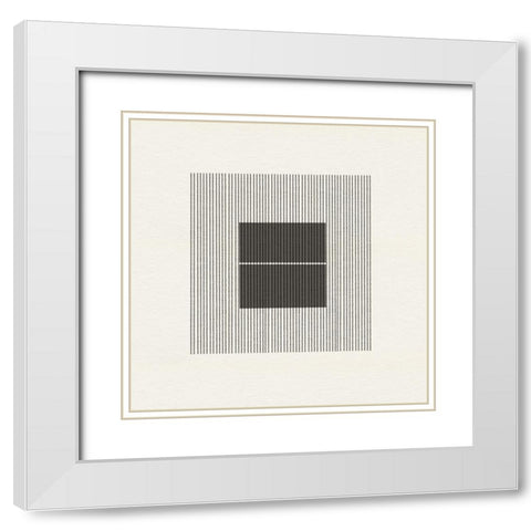 Paper Object No6 White Modern Wood Framed Art Print with Double Matting by The Miuus Studio