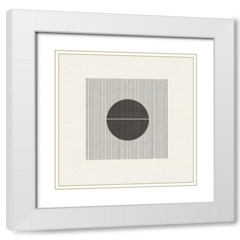 Paper Object No5 White Modern Wood Framed Art Print with Double Matting by The Miuus Studio
