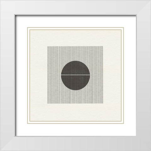 Paper Object No5 White Modern Wood Framed Art Print with Double Matting by The Miuus Studio