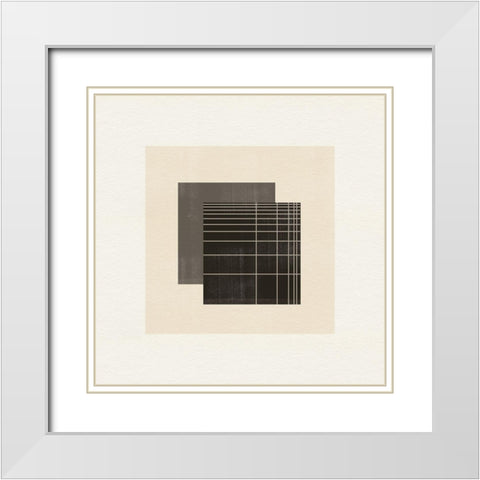Paper Object No3. White Modern Wood Framed Art Print with Double Matting by The Miuus Studio