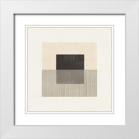 Paper Object No2. White Modern Wood Framed Art Print with Double Matting by The Miuus Studio