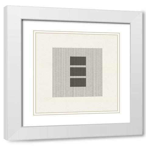 Paper Object No1. White Modern Wood Framed Art Print with Double Matting by The Miuus Studio