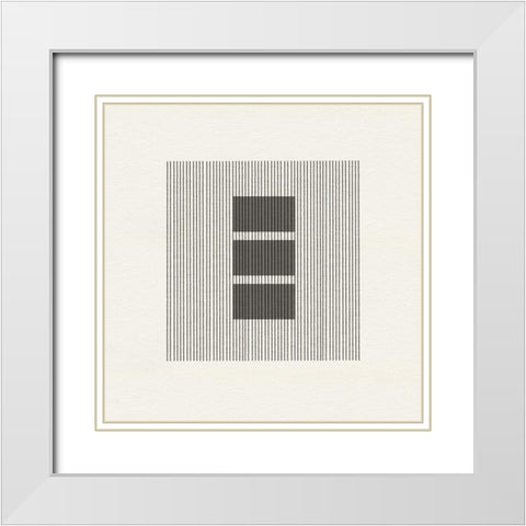 Paper Object No1. White Modern Wood Framed Art Print with Double Matting by The Miuus Studio