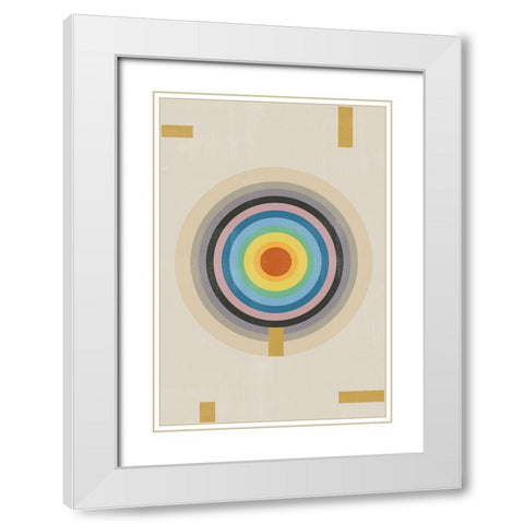 Point of Balance White Modern Wood Framed Art Print with Double Matting by The Miuus Studio