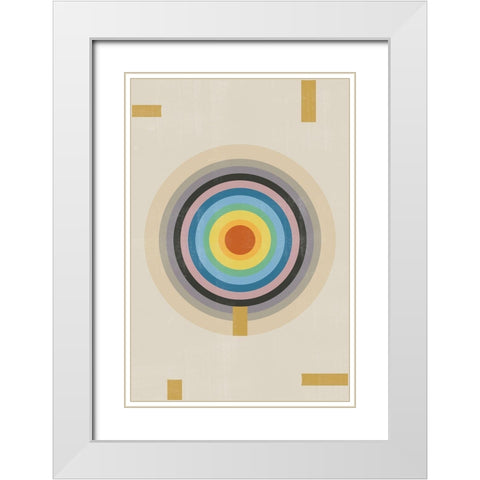 Point of Balance White Modern Wood Framed Art Print with Double Matting by The Miuus Studio