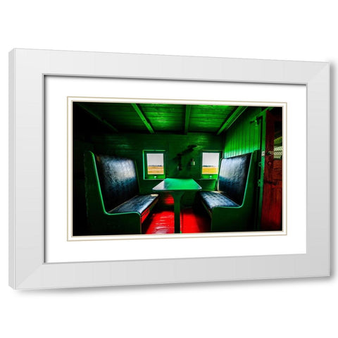 Untitled White Modern Wood Framed Art Print with Double Matting by Hermann, Steve