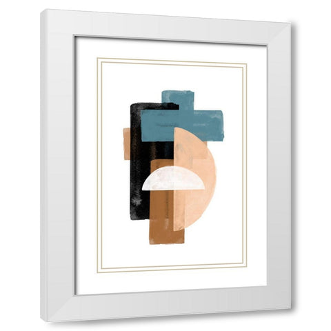 Study Composition No1. White Modern Wood Framed Art Print with Double Matting by The Miuus Studio