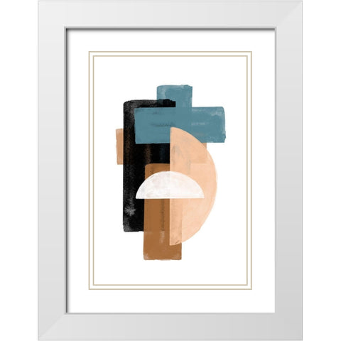 Study Composition No1. White Modern Wood Framed Art Print with Double Matting by The Miuus Studio