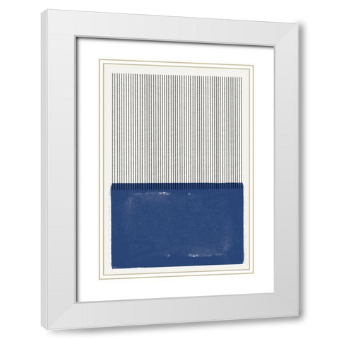Modern Texture White Modern Wood Framed Art Print with Double Matting by The Miuus Studio
