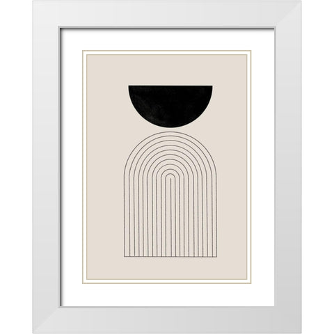 BaB No1. White Modern Wood Framed Art Print with Double Matting by The Miuus Studio