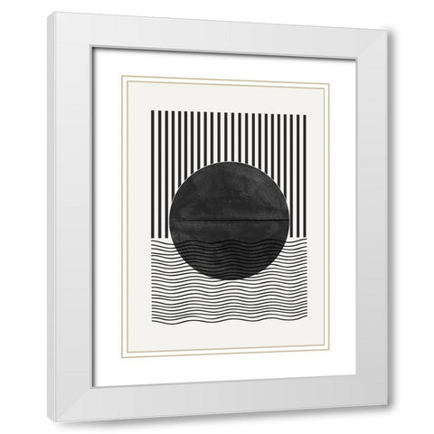 BaB No2. White Modern Wood Framed Art Print with Double Matting by The Miuus Studio