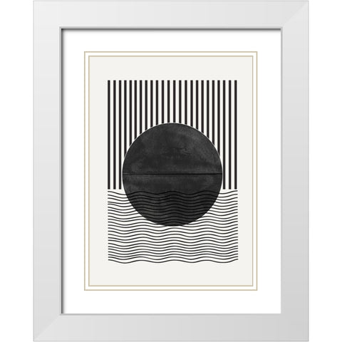 BaB No2. White Modern Wood Framed Art Print with Double Matting by The Miuus Studio