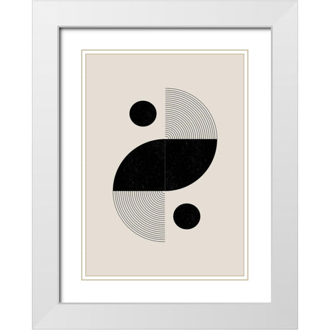BaB No3. White Modern Wood Framed Art Print with Double Matting by The Miuus Studio