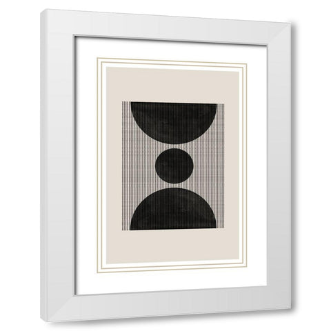 BaB No8. White Modern Wood Framed Art Print with Double Matting by The Miuus Studio