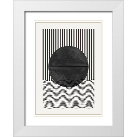 BaB No10. White Modern Wood Framed Art Print with Double Matting by The Miuus Studio