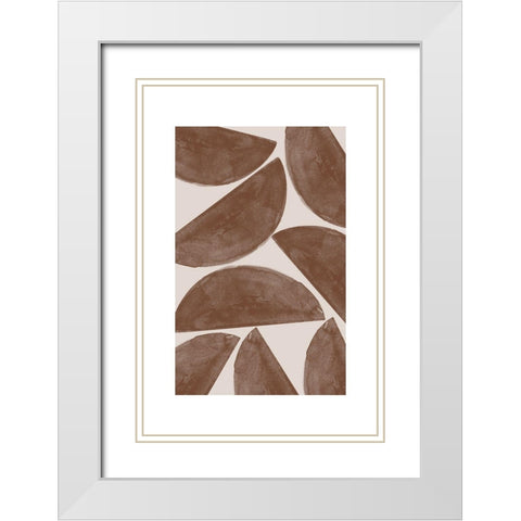 Soft Composition White Modern Wood Framed Art Print with Double Matting by The Miuus Studio
