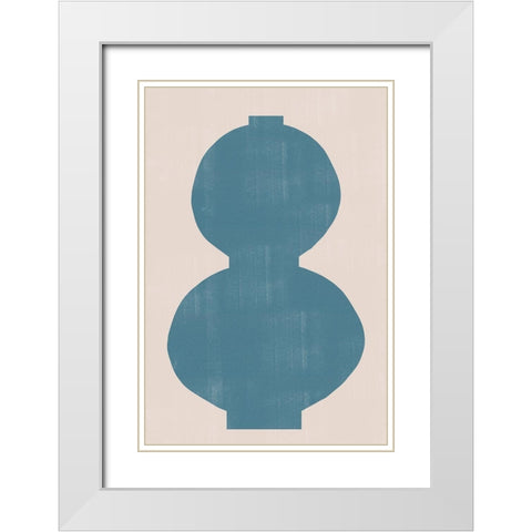 Vase No1. White Modern Wood Framed Art Print with Double Matting by The Miuus Studio