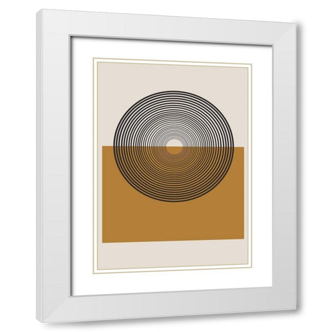 Retro Landscape White Modern Wood Framed Art Print with Double Matting by The Miuus Studio