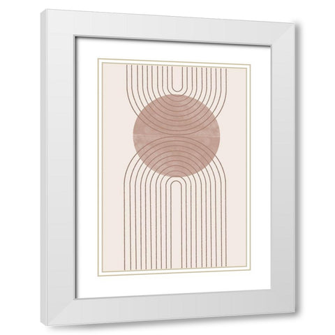 Arch Composition No5. White Modern Wood Framed Art Print with Double Matting by The Miuus Studio