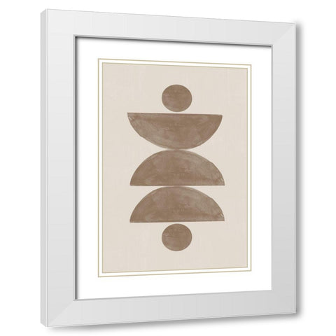 Boho Soft White Modern Wood Framed Art Print with Double Matting by The Miuus Studio