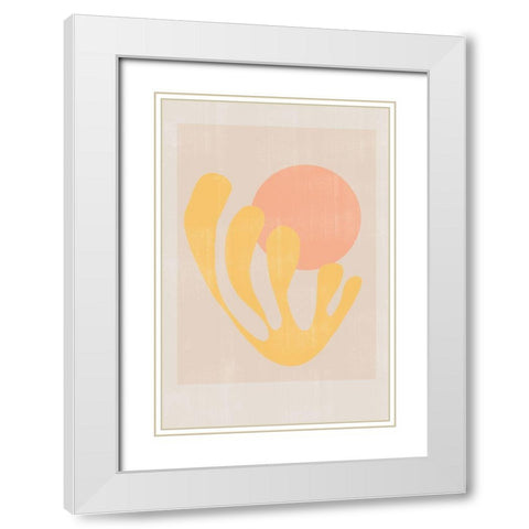 Modern Plant No2. White Modern Wood Framed Art Print with Double Matting by The Miuus Studio