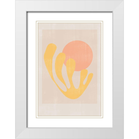 Modern Plant No2. White Modern Wood Framed Art Print with Double Matting by The Miuus Studio