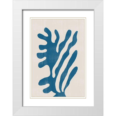 Abstract Plant No2. White Modern Wood Framed Art Print with Double Matting by The Miuus Studio