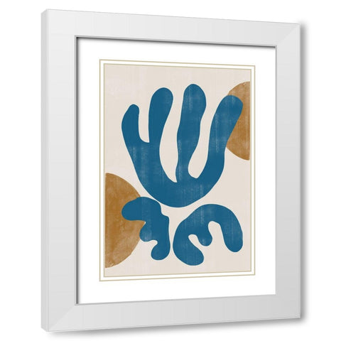 Modern Plant No3. White Modern Wood Framed Art Print with Double Matting by The Miuus Studio