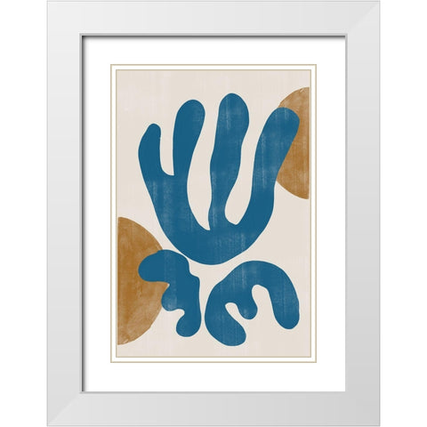 Modern Plant No3. White Modern Wood Framed Art Print with Double Matting by The Miuus Studio
