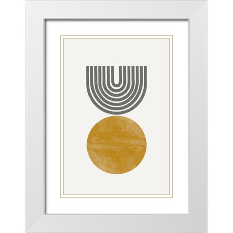 Retro Move White Modern Wood Framed Art Print with Double Matting by The Miuus Studio