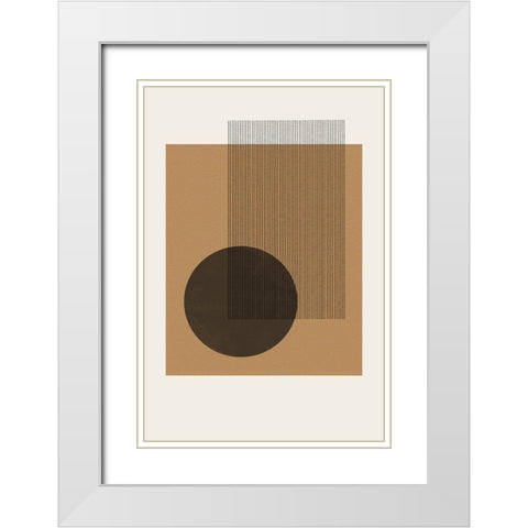 Composition II White Modern Wood Framed Art Print with Double Matting by The Miuus Studio